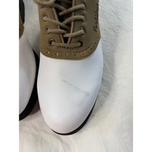 FootJoy Green-Joys Womens Golf Shoes 6.5‎ N White Tan Saddle Oxford 48802 thumbnail 12