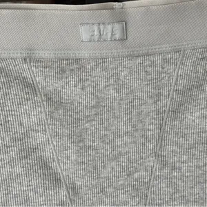 SKIMS boyfriend boxers shorts high waisted rise ribbed cotton light heather grey thumbnail 3