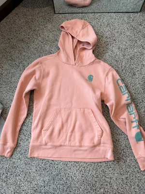 Girls pink Carhartt hoodie thumbnail 1