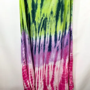 Beach by Exist OS Midi Dress Tie Dye Handkerchief Green Purple Pink Rayon‎ 275 thumbnail 4