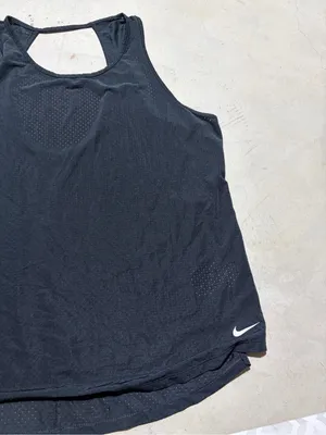 Nike Black Racerback Athletic Tank Top large thumbnail 2