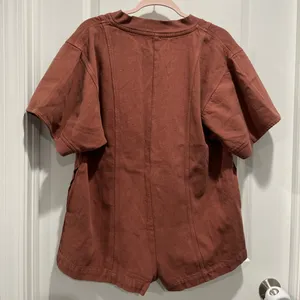 Free People Easton Button-Up Romper Size XS thumbnail 4