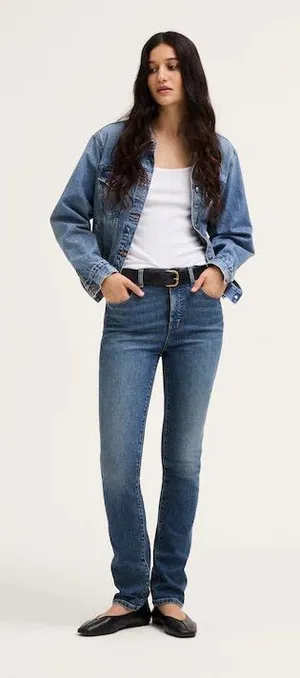 Madewell The‎ Pencil Jean Super Stretch Denim High Rise Concho Wash NWT Size 24 thumbnail 1