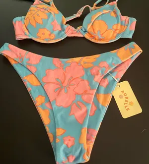 Aurelle Floral Bikini women’s size large thumbnail 1
