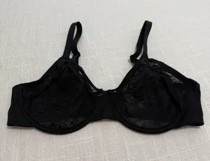 HSIA 36C Enchante Unlined Black Lace Underwire Bra Minimizer thumbnail 1