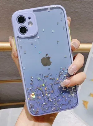 iPhone XR Clear Glitter Case thumbnail 1