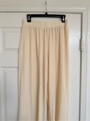Open‎ Edit Nordstrom Wide Leg Butter Yellow Palazzo Pants Elegant High-Waist S thumbnail 3