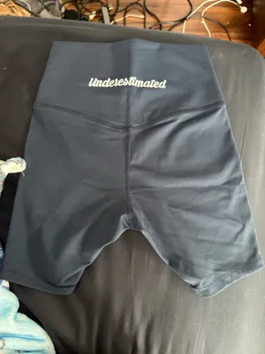 Underestimated Seamless Navy Legging Shorts Gray Size 4 thumbnail 2