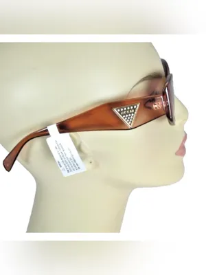 GUESS Translucent Brown Sunglasses Gold Rhinestone-Accented Logos GO00086-45B thumbnail 3