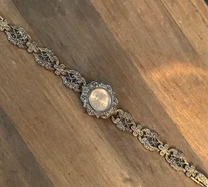 Vintage Regency Marcasite Filigree Band Watch thumbnail 7