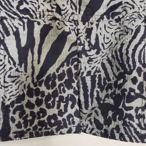 Chico's Womens S 100% Silk Animal Print Open Front Blazer thumbnail 7