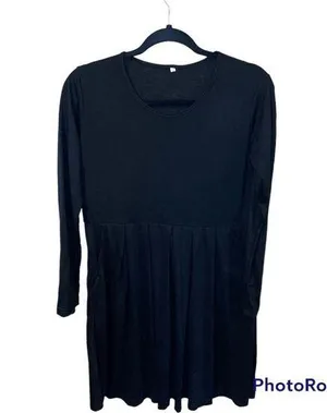 Black Long Sleeve Dress Size M thumbnail 1