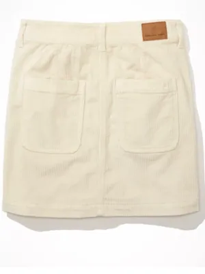American Eagle Outfitters Cream Zip-Front Mini Skirt Size 2 thumbnail 3