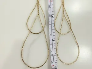 bebe Gold Multi-Loop Drop Earrings light elegant dangle preppy gift thumbnail 2