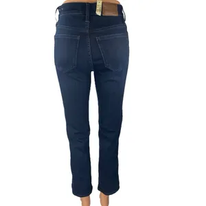 NEW Madewell Stovepipe Women's Blue High Waisted Straight Denim Jeans Pants 24 thumbnail 3