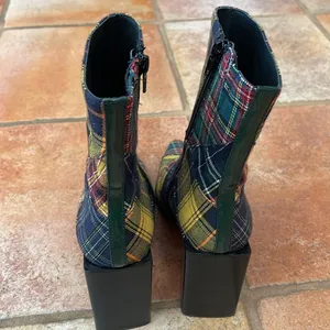 Jeffrey Campbell Siren plaid patchwork bootie size 6 thumbnail 3