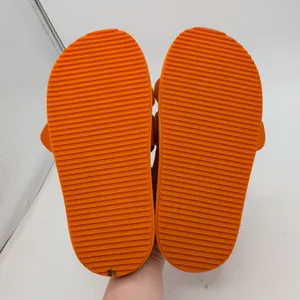 Farm Rio Orange Monstera Leaf Leather Platform Slide Sandals Womens‎ US 8 EU 39 thumbnail 7