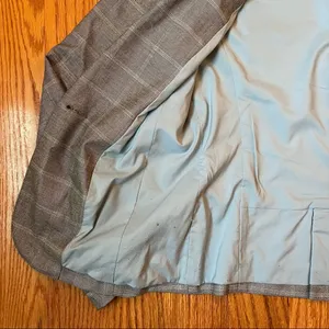 Saks 5th avenue gray checkered blazer size 2 thumbnail 6