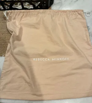 Rebecca Minkoff Large Tan Cotton Drawstring Handbag Dust Bag 19.5x18.5 thumbnail 1