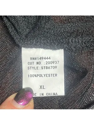 Amber Skies Pearl Embellished Sheer Mesh Top Black Cocktail Glam Whimsigoth XL thumbnail 12