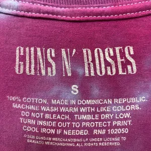 Guns N’ Roses Logo Rock Tie Dye Tshirt size Small thumbnail 4