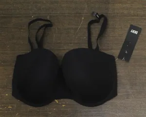DKNY Womens Smooth Essentials Strapless Bra DK7749 Black 34DDD thumbnail 1