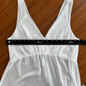 Y2K White Chiffon Bridal Old Hollywood Dress & Robe Set 2 Piece Medium (L Robe) thumbnail 10