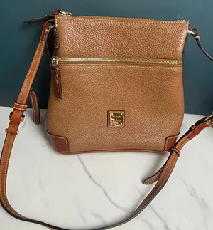 Dooney & Bourke Pebble Grain Crossbody R264CA Caramel Leather thumbnail 1