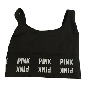 Victorias Secret Sz Medium Sports Bra Seamless Lightly Lined Black PINK Active thumbnail 1