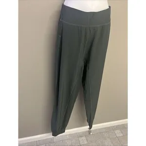 Halara Women’s Dark Green Pull-on high Waist Elastic Waistband Joggers- XL thumbnail 3