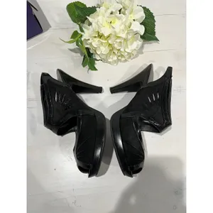 Madden Girl Black‎ Slingback Heels Peep Toe Platform Pumps Party Shoes thumbnail 4