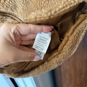 J. Crew Camel Sherpa Fleece Vest‎ Sleeveless Zip thumbnail 4