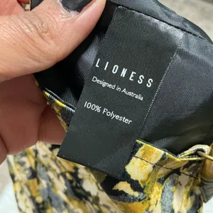 Lioness Tanis Corset 90's Brocade Floral Gold Black Structured Top Size M NEW thumbnail 5