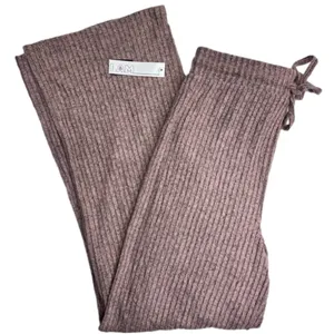 Rose Pink Lounge Pants Super Soft Wide Leg Drawstring Waist I Am Medium NEW thumbnail 2