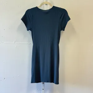 O'Neill Blue Ribbed O-Ring Cutout Mini T-shirt Dress‎ Short Sleeve Small Stretch thumbnail 2