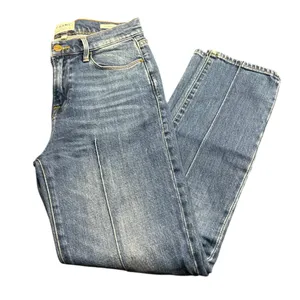 Frame Le High Straight Leg Denim Jeans Womens Size 26 Pintucked Boylston Wash thumbnail 2