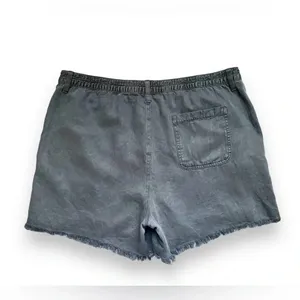 Aerie Gray Frayed Hem Linen Blend Utility Shorts Size XL thumbnail 5