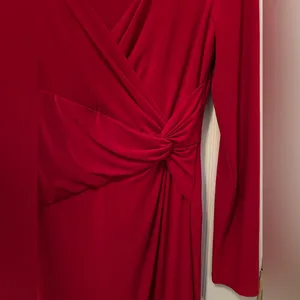LAUREN Ralph Lauren Red Midi Stretch Dress thumbnail 5