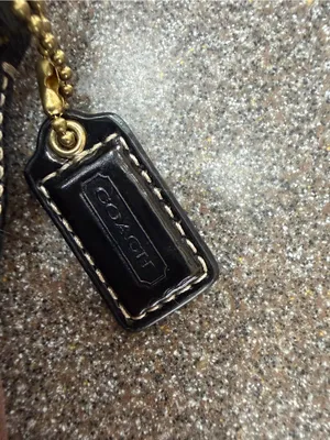 Vintage Coach Kitt Crossbody Bag Purse Brown and Black Logo Pattern with Gold thumbnail 3
