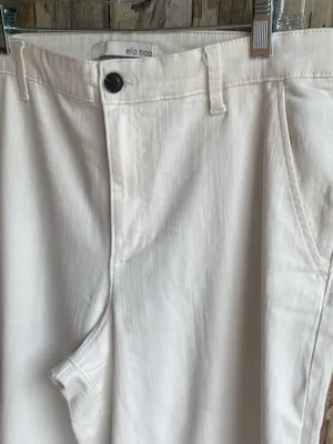 Ella Moss wide leg cropped ankle pant winter white casual work office cottage 14 thumbnail 2