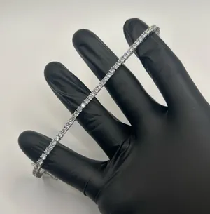 Kay Jewelers Moissanite Tennis Bracelet Gold 3mm 7 Inch Brand New VVS1 Crazy Shine No Pass thumbnail 1