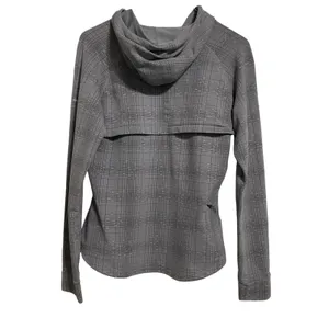Nike Dri-FIT Women's Hoodie Pullover Gray Plaid Athletic‎ Top Activewear Medium thumbnail 11