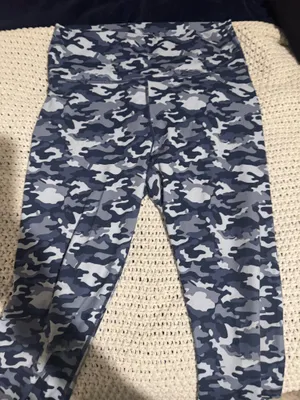 Fabletics PowerHold Leggings High-Waisted Camouflage Blue thumbnail 1