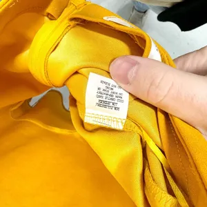 Hello Molly Dress Women Size‎ M Ruffled Mini Mustard Yellow Open Back Crossover thumbnail 4