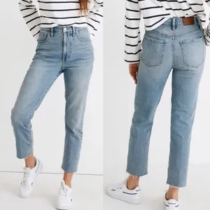 Madewell The Perfect Vintage Jeans Ellicott Wash Tapered‎ Denim Raw Hem Size 24 thumbnail 2