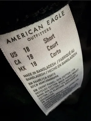 American Eagle Outfitters Straight Leg Distressed Black Jeans thumbnail 4
