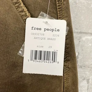 Free People Lennox Denim Mini Skirt in Antique Brass thumbnail 3