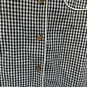 POL gingham collared pajama‎ top wooden button detail size small thumbnail 4