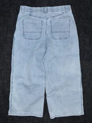 Democracy Ab Technology Wide Leg Cropped Jeans Light Wash Stretch Denim Sz 14 thumbnail 2