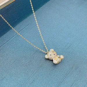 Teddy Bear Pendant Necklace for Women thumbnail 1